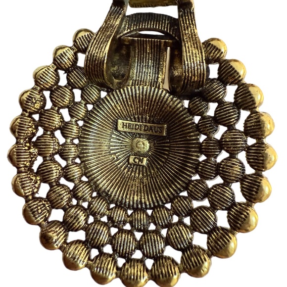 Heidi Daus USA Art Deco Crystal Medallion Necklace with Original Box - Picture 5 of 13